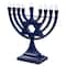 Battery Operated LED Lighted Star of David Hanukkah Menorah - 11.75" - Blue
